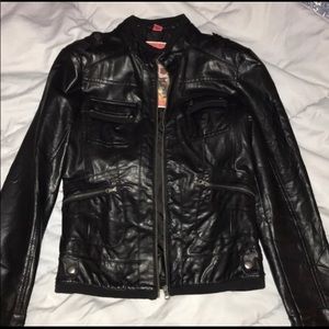 Faux leather jacket
